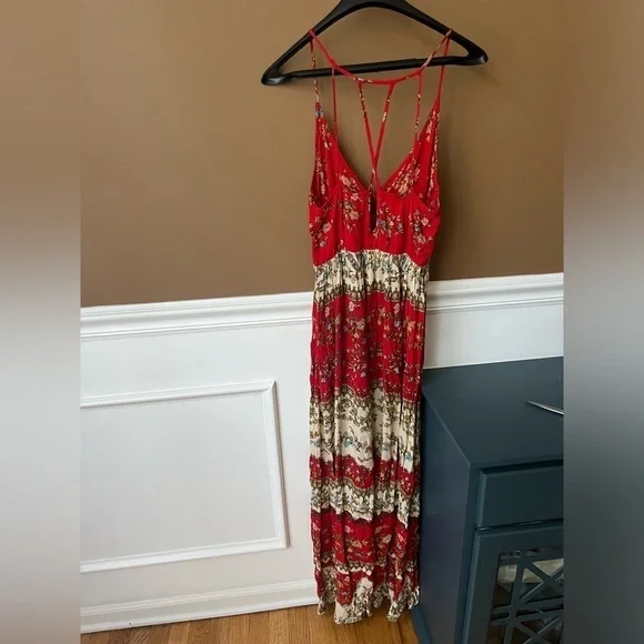 PATRONS OF PEACE Womens Maxi Dress Size S Flowy Beachy Boho Made in India - Picture 4 of 7